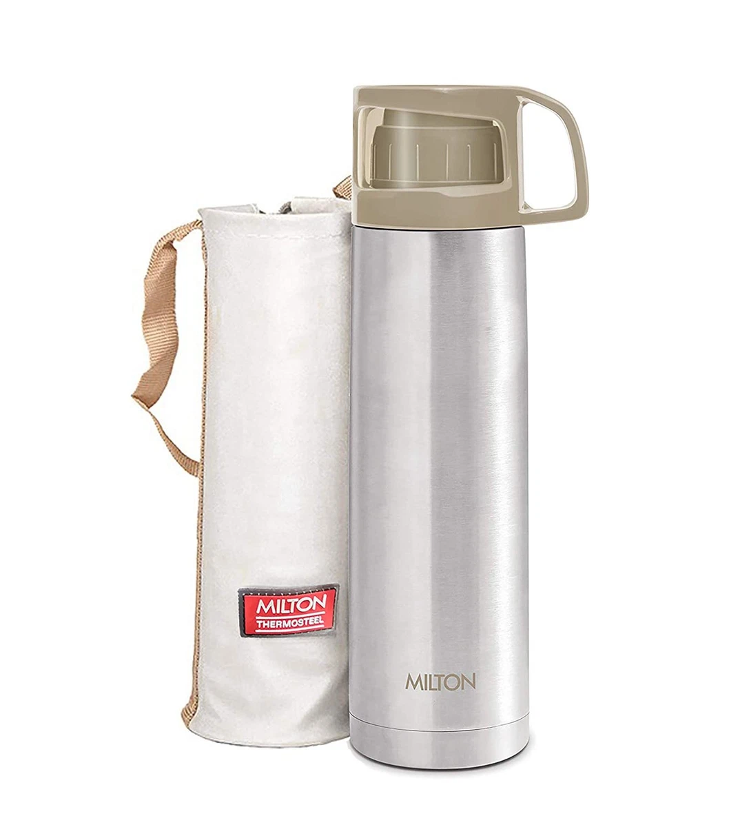 Milton Glassy 750 Thermosteel Water Bottle with Drinking Cup Lid, 750 ml