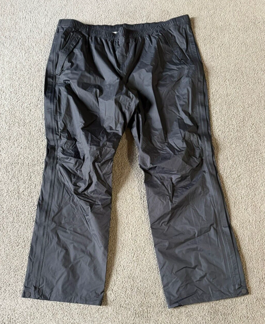 REI Co-op Peak 2.5L Men's Big & Tall Black Nylon Side Zip Rain Pants - 3XL Tall