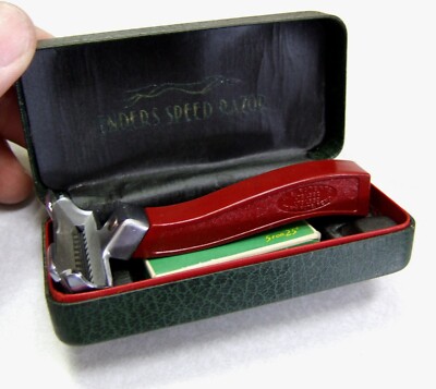 Vintage ENDERS SPEED RAZOR SET IN CASE - 1940's