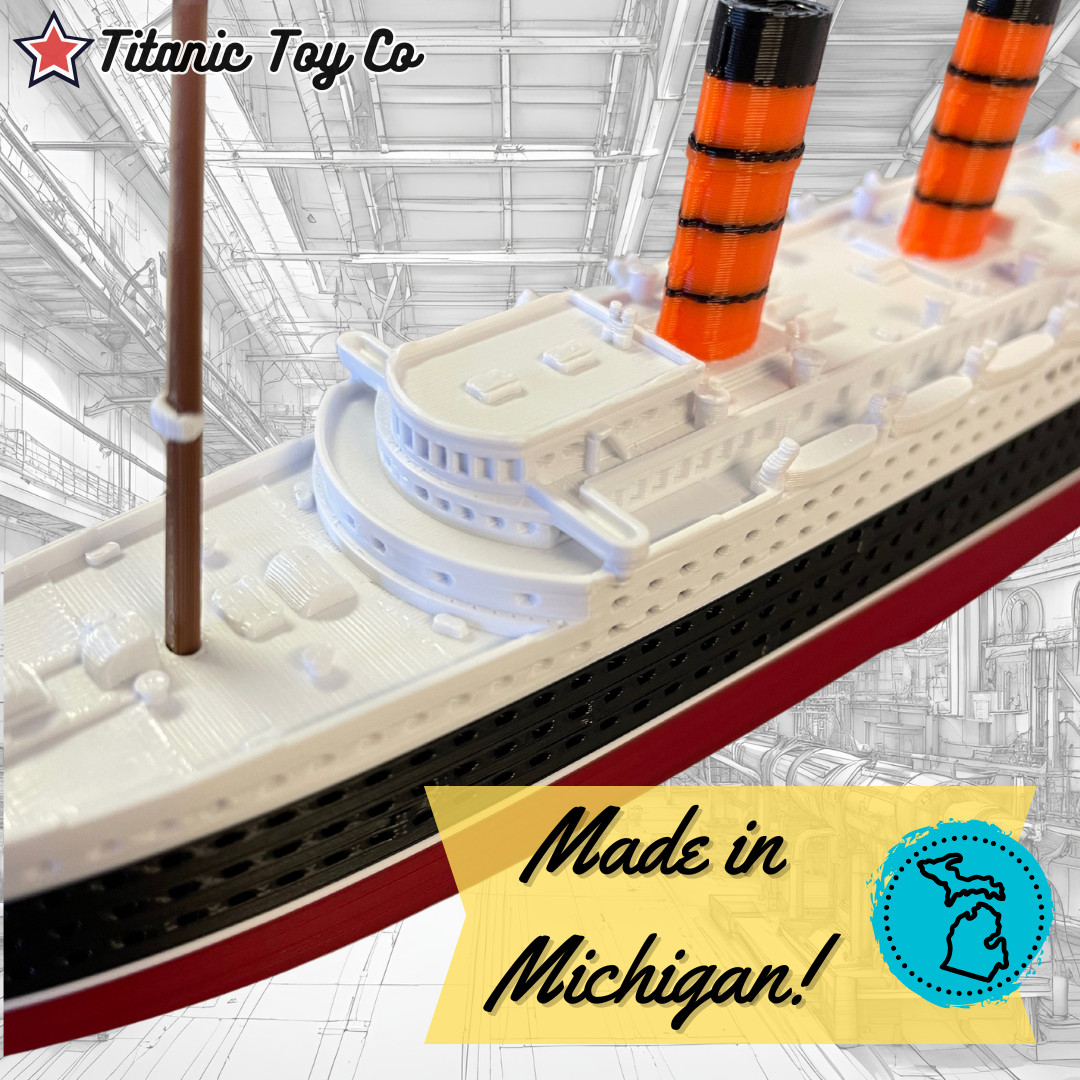 RMS Lusitania Model Ship 1 Ft Long By TitanicToyCo - Titanic Toys For Kids