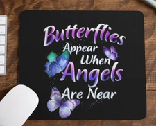 Butterflies with Angels Graphic Mouse Pad