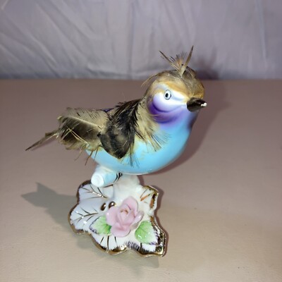Vintage ESD Japan Hand Painted Ceramic Bird Figurine YM5669 with