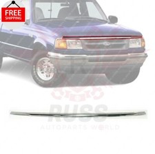 New Front Upper Grille Molding Chrome Black Fits 1993-1997 Ford Ranger 2wd 4wd