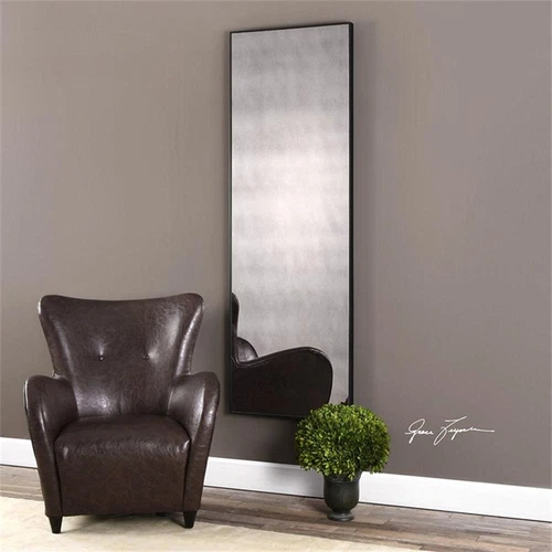 Uttermost Burwell Contemporary Metal and MDF Decorative Mirror in Aged Black - Picture 2 of 4