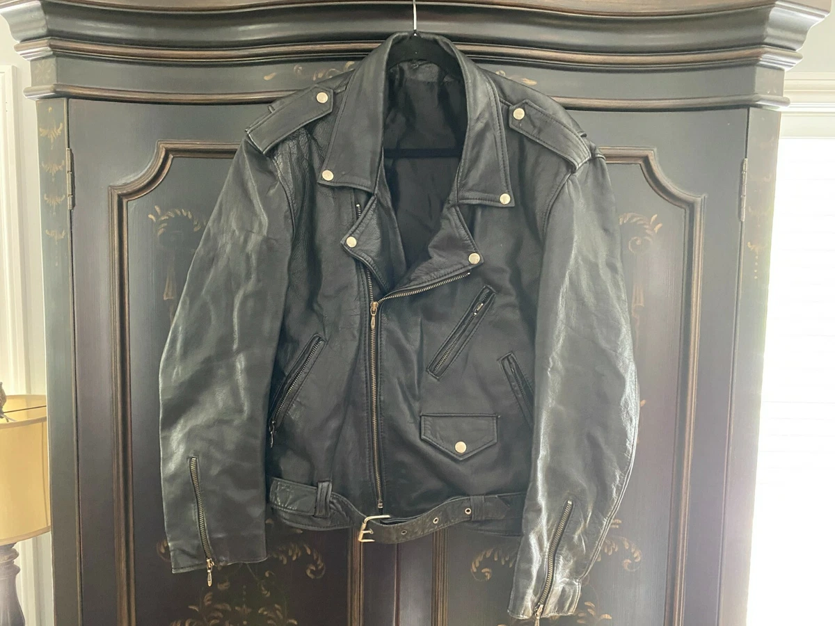 Asymmetrical leather store jacket womens