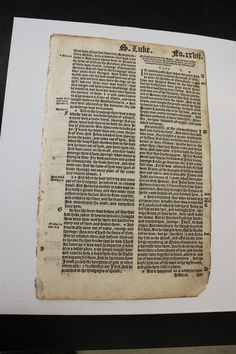 GREAT BIBLE 1540 EDITION PAGE - LUKE 4- 6 HEALING OF THE LEPER, FIRST DISCIPLES - Bild 1 von 2