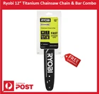 New Ryobi 12” Titanium Chainsaw Chain and Bar Combo RCHB12 + Global Shipping