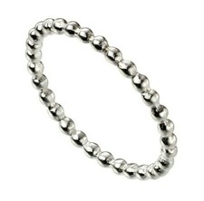 Sterling Silver Beaded Ring 925 Hallmarked Size K - S British Made