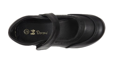 GIRLS SCHOOL SHOES KIDS INFANTS FORMAL PARTY EVENING BLACK TOUCH STRAP SHOE SIZE - Picture 13 of 16