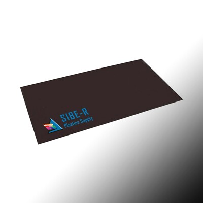 Black Polystyrene Plastic Sheet - 0.020'' Thick - 6'' x 12''