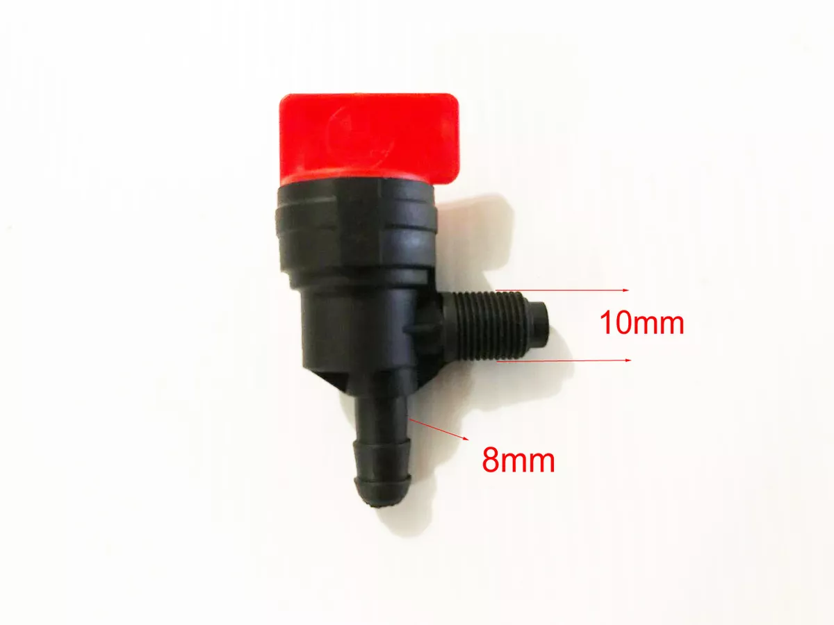 8 10mm FUEL TAP SWITCH PETCOCK Petrol Inline RIDE ON MOWERS LAWN MOWER Generator