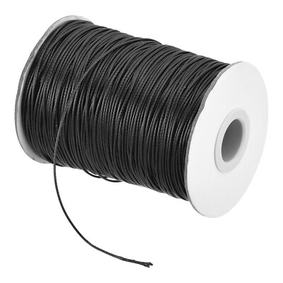 1mm Waxed Cord String Black 1mm Waxed Cord 175 Yard Wax Bead