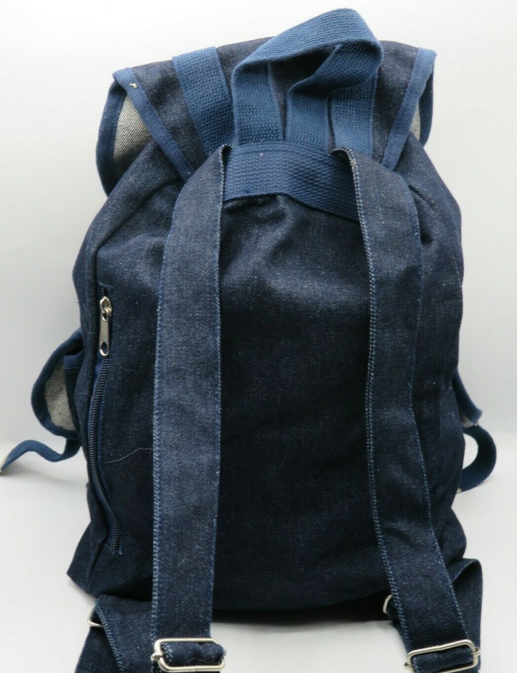 Denim Rucksack Backpack - Multiple Pockets and St… - image 4