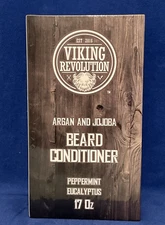 Viking Revolution Argan and Jojoba Beard Conditioner Peppermint Eucalyptus 17oz
