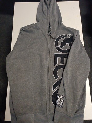 Ecko Unltd Gray Small Full Zip Graphic Hoodiw Jacket