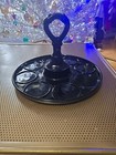Rare LE Smith Heavy Black Glass 8 Drink Holders Estate JJ 67 — photo 1