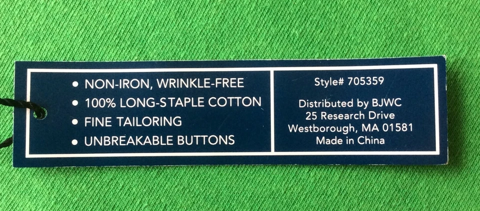 NWT MENS LANESBORO NO IRON BD COLLAR L/S DRESS SHIRT - LIGHT BLUE - 15.5 34/35 - Image 2 of 3