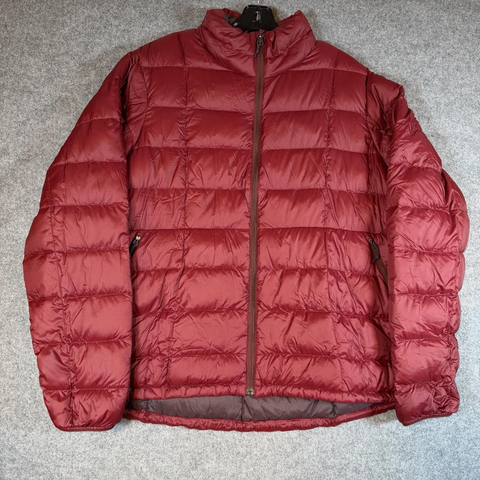 REI Co-op Jacket Mens XL Red 650 Fill Down Puffer Full Zip Outdoor Hiking