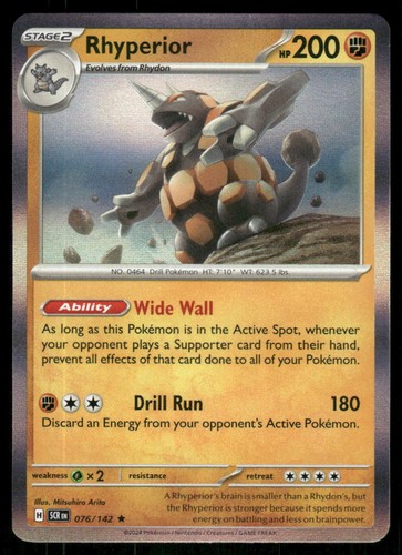 Rhyperior 76/142 - Stellar Crown - Holo Rare NM