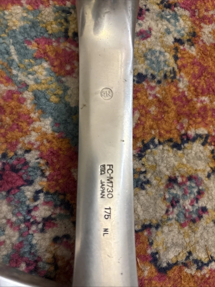 Vintage Shimano Triple Crankset XT FC-M730 175 mm ~ SG rings 52/34/24 - Image 4 of 4