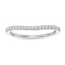 0.40CT F-G VS Lab Grown Diamond Matching Band 14K White Gold