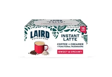 Laird Superfood Instant Latte Sweet & Creamy, Non-Dairy, 15pk Sachets 