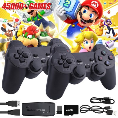 45000+ Retro Videospielkonsole 4K HD TV Spiel Stick inkl.2XWireless Controller