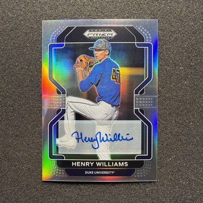 2022 Prizm Draft Picks HENRY WILLIAMS #PRP91 Rookie AUTO - SILVER HOLO - DUKE 