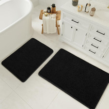 Bathroom Rugs Sets 2 Piece, 17 x 24 Plus 20 x 32 Inches Thick Non Slip Bath Rug