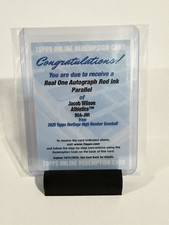 2025 Topps Heritage High Number Jacob Wilson Real One Red Ink Auto Redemption