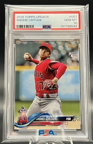SHOHEI OHTANI 2018 TOPPS UPDATE #US1 ROOKIE PSA GEM MINT 10! ANGELS DODGERS