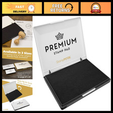 Extra Large 6" x 8" Stamp Pad - Black Felt for Traditional Rubber Stamps