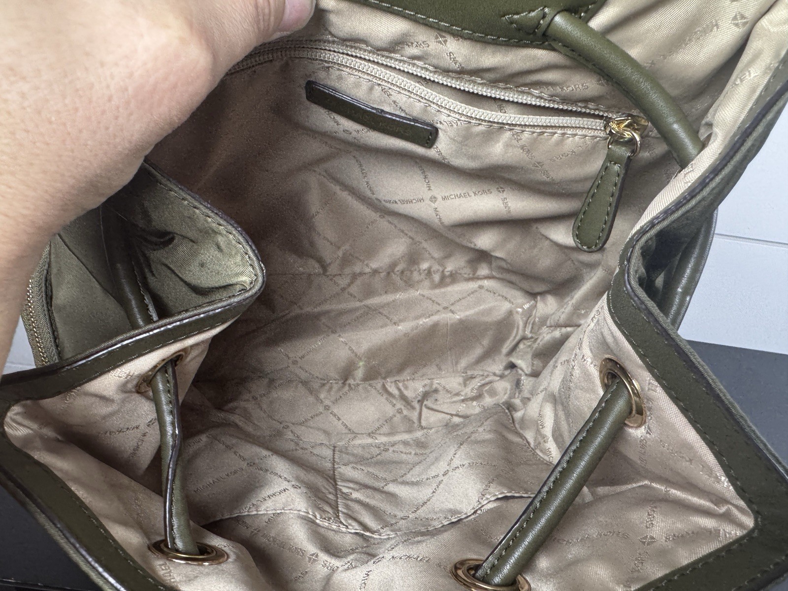 Michael Kors  Abbey Cargo Drawstring Backpack Bag… - image 14