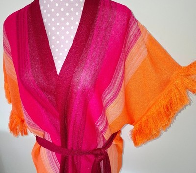 Neu SP Sportalm Fransen Strickjacke Terazzo Turmeric orange pink Gr. M mega süß