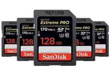 LOT 5x SanDisk - Extreme PRO 128GB SDXC UHS-I Memory Card 170MB/s