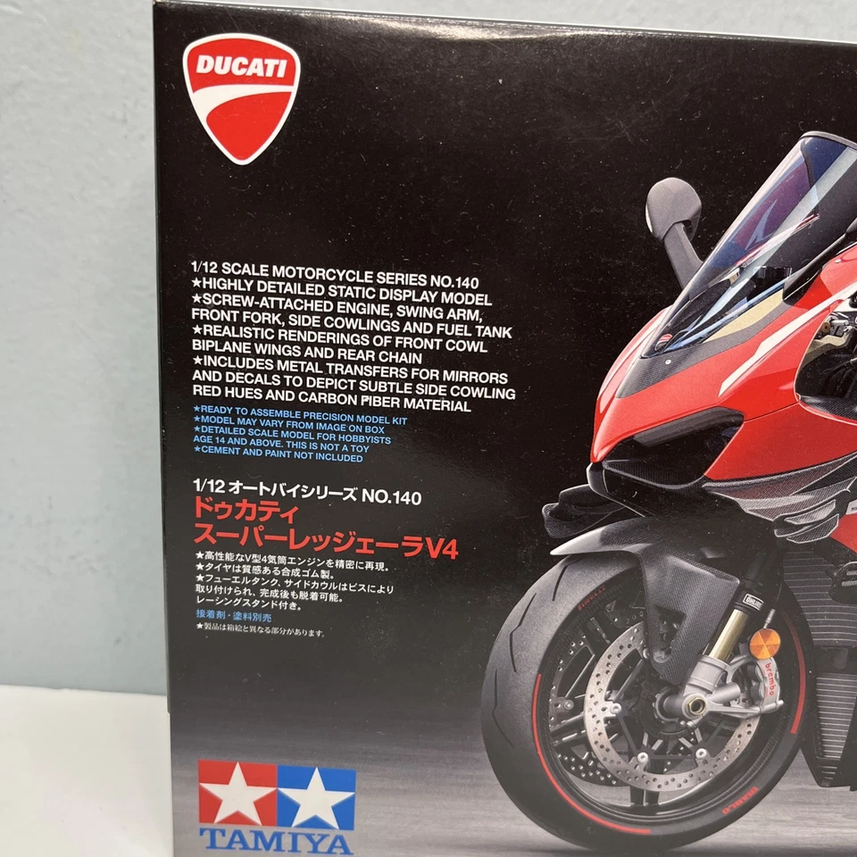 Kit moto deportiva modelo escala 1/12 Tamiya 14140 Ducati Superleggera V4 Foto 3 de 4