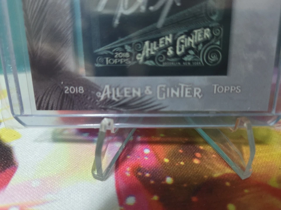 2018 Topps Allen Ginter X autograph auto silver black Kris Bryant 15/25 - Image 4 of 4