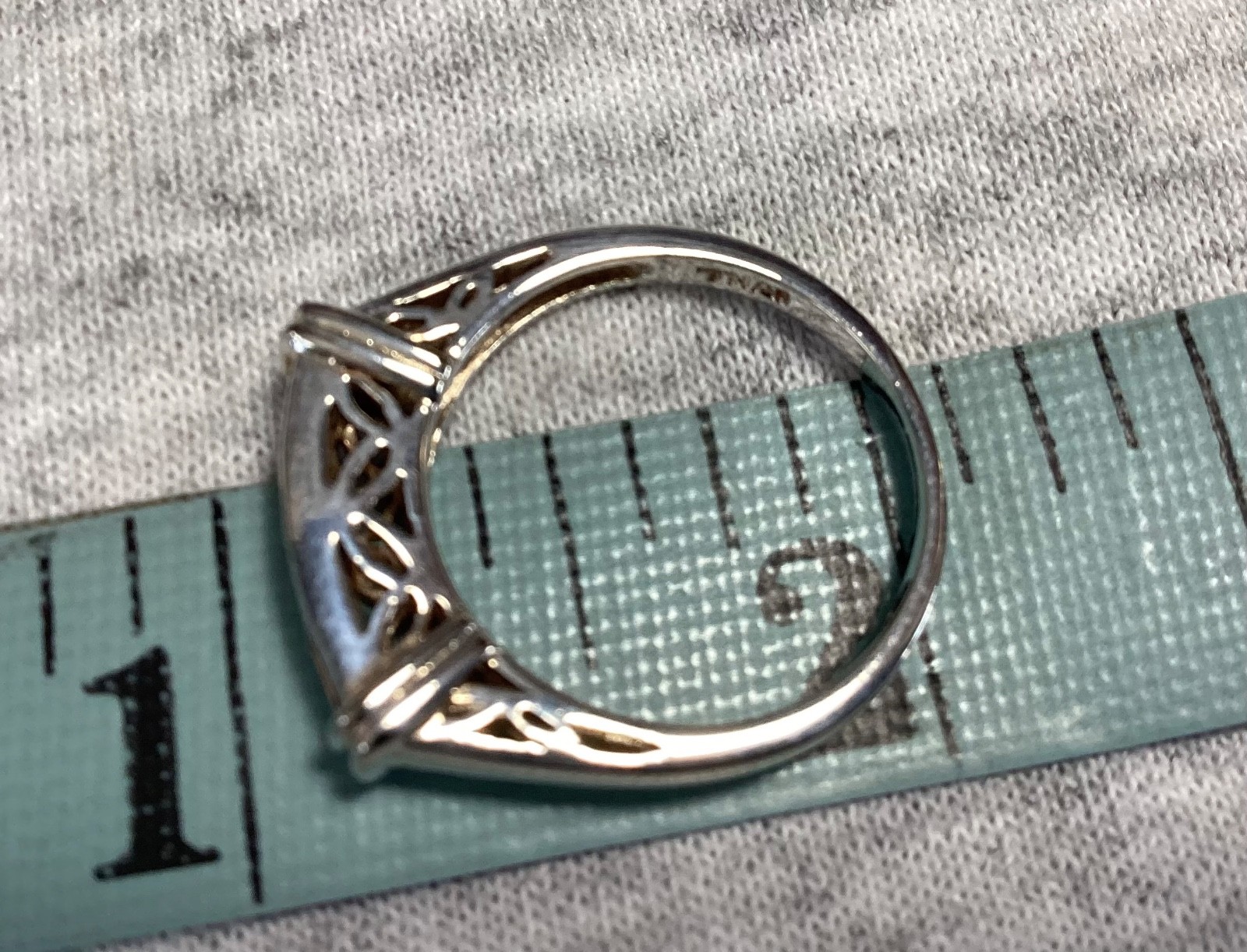 Sterling Silver Ruby Ring Size 8 Victorian Settin… - image 13