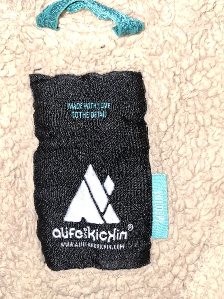 Dunkelblaue Damen Winterjacke Größe Medium Von Alife And Kickin - Bild 3 von 3