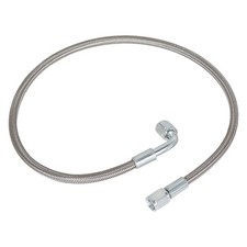 4an 90 Degree Ptfe 24 Length Hose Stainless Steel Braided Turbo Oil Feed Line