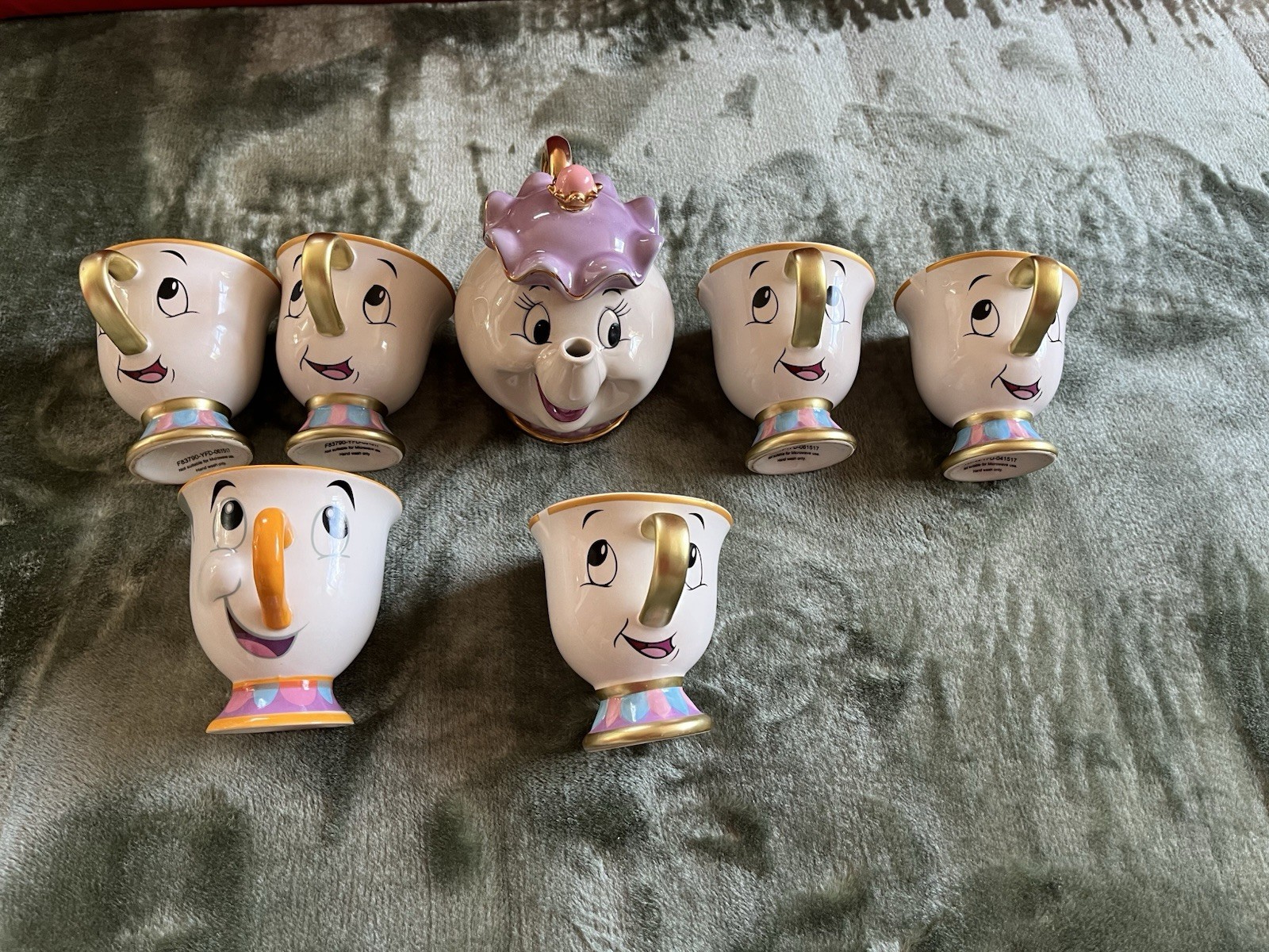 Vintage Disney Beauty And The Beast Tea Set