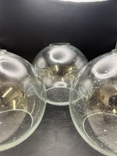 VINTAGE 8? GLASS GLOBE WITH AN AIR BUBBLE PATTERN (Set of 3)