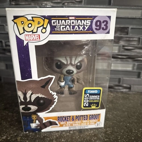 Funko Pop! Vinyl: Marvel #93 Rocket Raccoon (w/ Baby Groot) summer convention