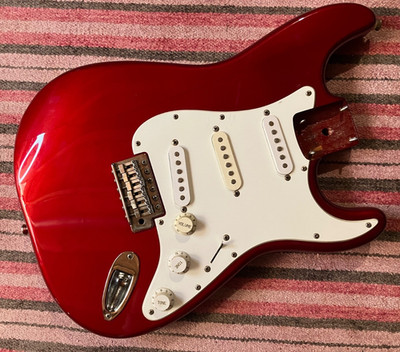 2004 Squier Affinity Stratocaster Loaded Guitar Body CAR Strat