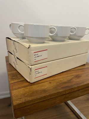 Eschenbach Porzellan Evita Suppen-Obere 0,26L stapelbar Dekor Evita Weiss 6stk