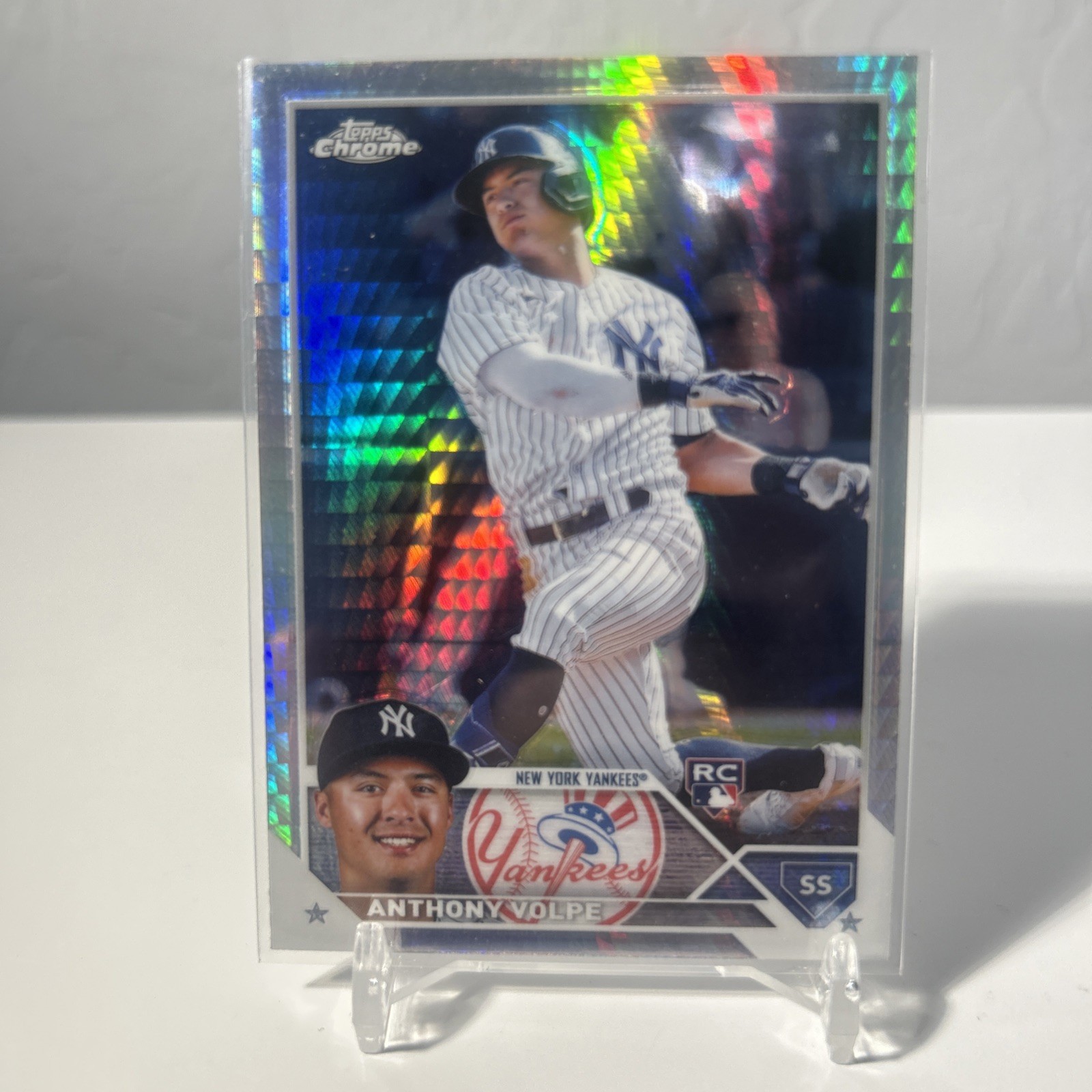 Anthony Volpe 2023 Topps Chrome Prism Refractor Parallel #4 Rookie Card (RC)