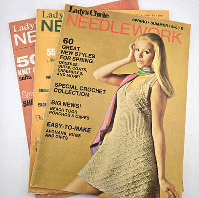 Lady's Circle Needlework Vintage Magazine (1967 1970) Lot of 3 Vintage Issues