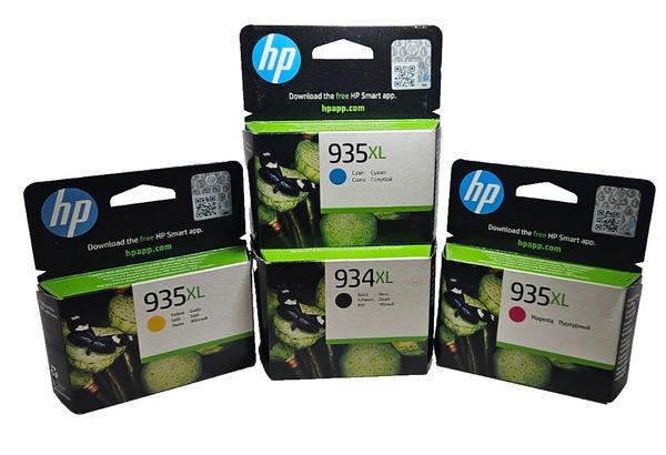 Hp 934XL 935XL Multipack Druckerpatronen Schwarz/Cyan/Magenta/Gelb Neu Tinte-image