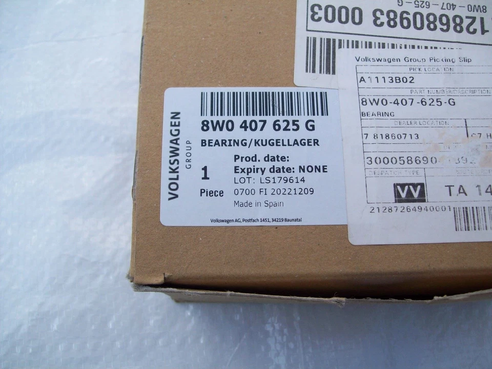 Cojinete de rueda trasero genuino Audi RS6 RS7 4A 4K 8W0407625G 2016 en adelante Foto 4 de 4