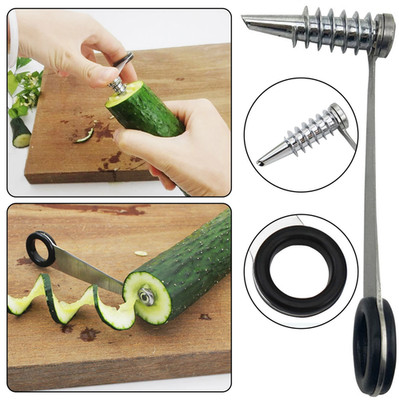 1 pc Stainless Steel Spiral Potato Cutter Vegetable Twister Slicer